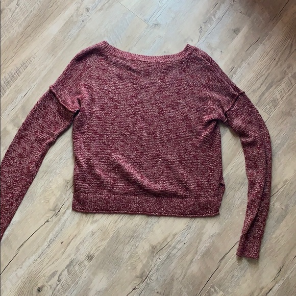 Hollister knit red cropped sweater - Picture 2 of 2